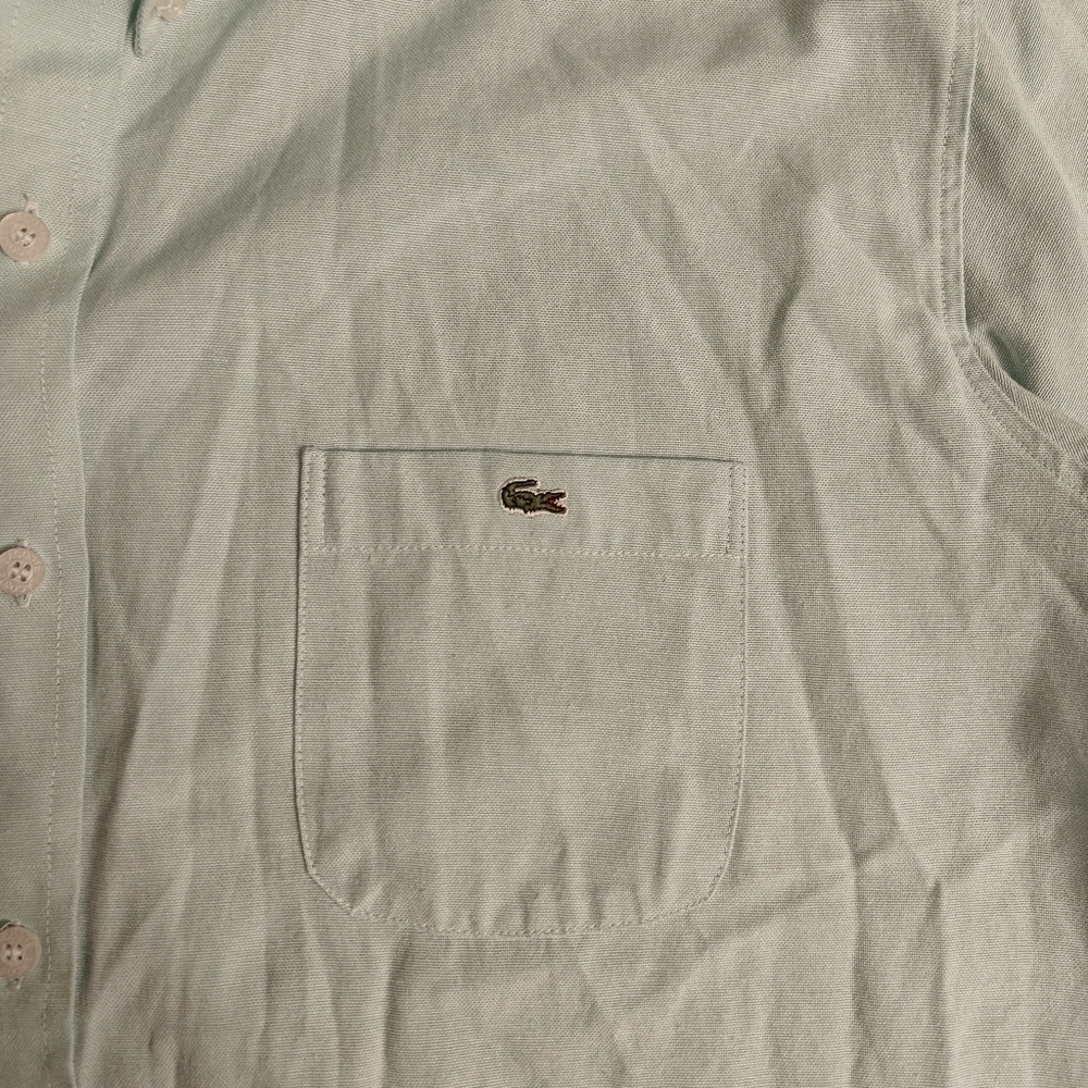 Lacoste Men's long sleeves Cotton Shirt | green | Sz: 44/XL - Picture 6 of 11